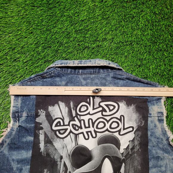 One of a Kind Battle Vest XXL Acid Wash Mickey Mouse Old School Astro Boy - Picture 8 of 10